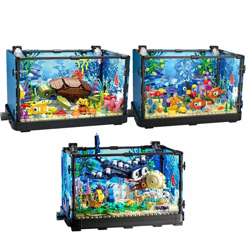 Aquarium Marine Lights - Işıklı Balık Tankı Yapım Blokları Seti,